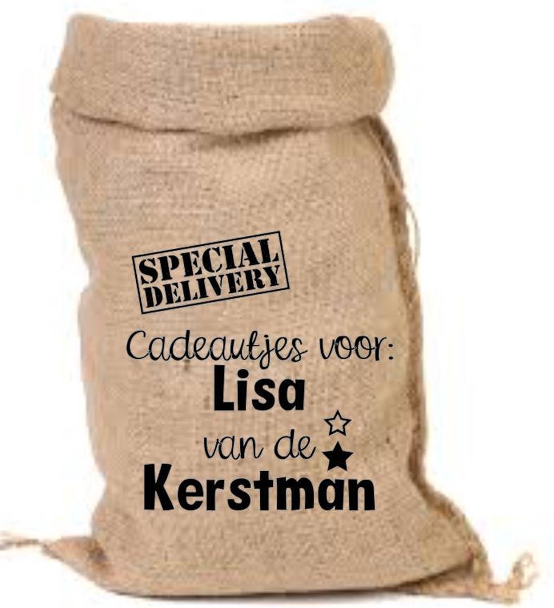 Jute zak | Gepersonaliseerd | Zak van de Kerstman| Kerst